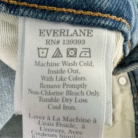 Everlane The Cheeky Split-Hem Jean Vintage Light Wash Size 29 Organic Cotton - Picture 13 of 15